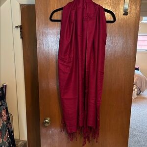 NWT Long burgundy pashima scarf by Bijoux Terner